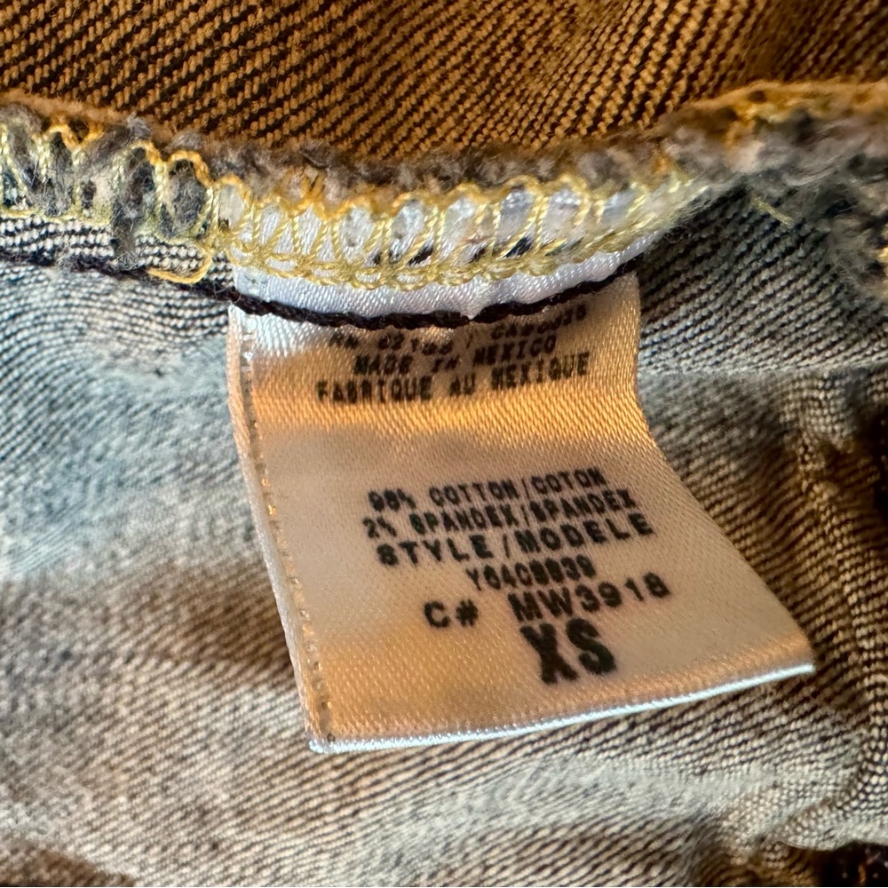 Vintage Guess Jeans Very Fitted Peplum Denim Jacket XS (on small side) - Picture 8 of 8